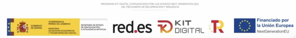 Logotipos de Espa&ntilde;a y Europa y del Kit digital